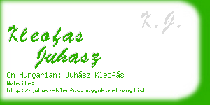 kleofas juhasz business card